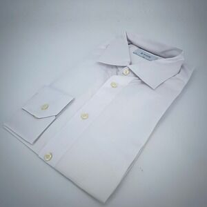 Eton Dress Shirt Mens 17-43 White Long Sleeve Formal Slim Fit Collared Button Up